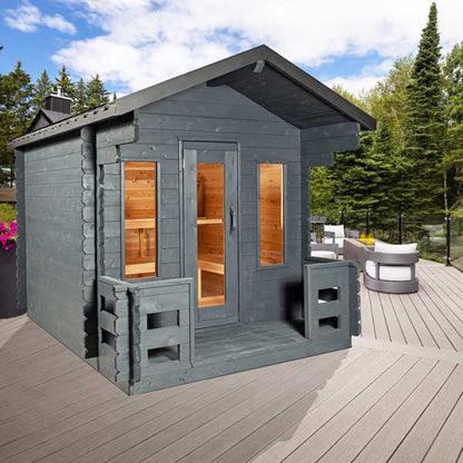 Dundalk Leisurecraft CT Georgian Cabin Sauna with Porch