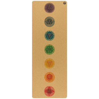 Yolaha Chakras Aura Cork Yoga Mat