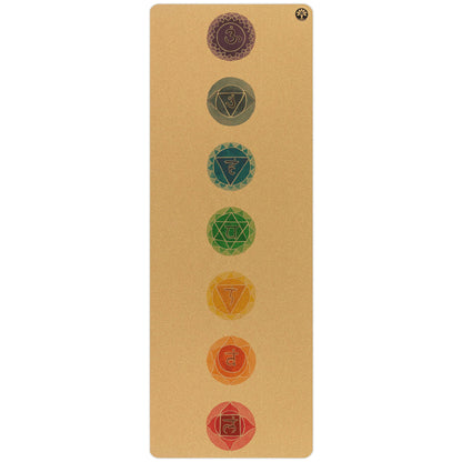 Yolaha Chakras Aura Cork Yoga Mat