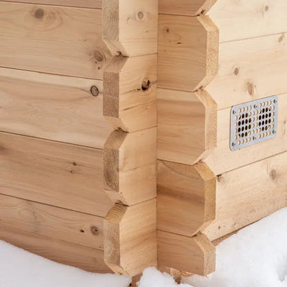 Dundalk Leisurecraft Canadian Timber 2-3 Person Granby Outdoor Traditional Cabin Sauna CTC66W