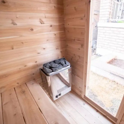 Dundalk Leisurecraft Canadian Timber 2-3 Person Granby Outdoor Traditional Cabin Sauna CTC66W