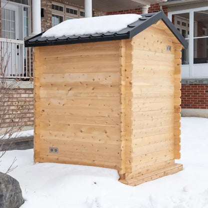 Dundalk Leisurecraft Canadian Timber 2-3 Person Granby Outdoor Traditional Cabin Sauna CTC66W