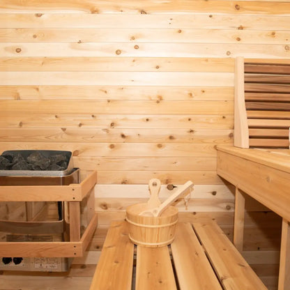 Dundalk Leisurecraft Canadian Timber 2-4 Person Luna Outdoor Traditional Sauna CTC22LU