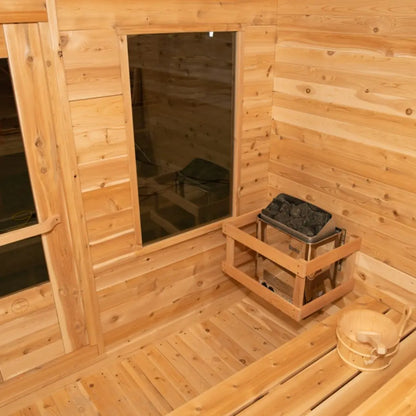 Dundalk Leisurecraft Canadian Timber 2-4 Person Luna Outdoor Traditional Sauna CTC22LU