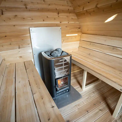 Dundalk Leisurecraft Canadian Timber 2-4 Person Outdoor Traditional MiniPOD Sauna CTC77MW