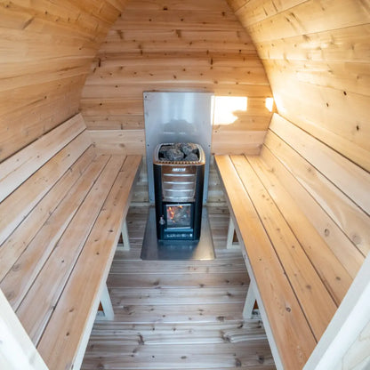 Dundalk Leisurecraft Canadian Timber 2-4 Person Outdoor Traditional MiniPOD Sauna CTC77MW