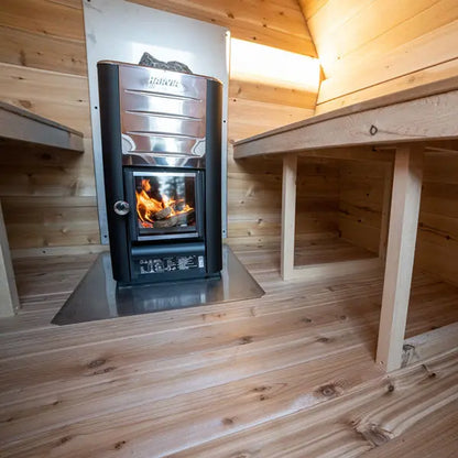 Dundalk Leisurecraft Canadian Timber 2-4 Person Outdoor Traditional MiniPOD Sauna CTC77MW