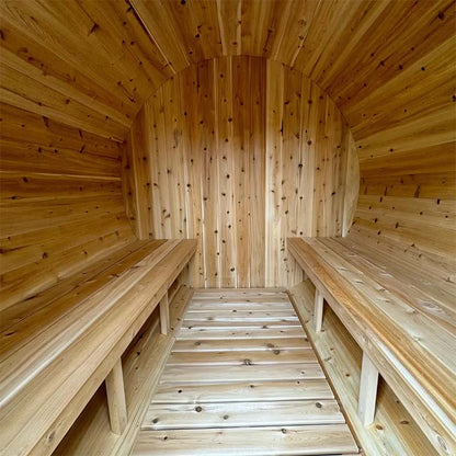 Dundalk Leisurecraft Canadian Timber 4 Person Harmony Outdoor Traditional Barrel Sauna CTC22W