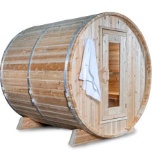 Dundalk Leisurecraft Canadian Timber 4 Person Harmony Outdoor Traditional Barrel Sauna CTC22W