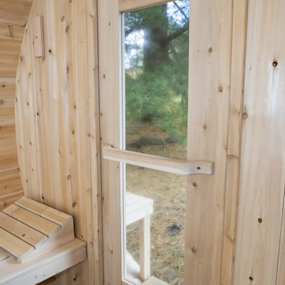Dundalk Leisurecraft Canadian Timber 4 Person Serenity Outdoor Traditional Barrel Sauna CTC2245W