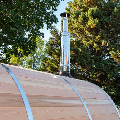 Dundalk Leisurecraft Canadian Timber 4 Person Serenity Outdoor Traditional Barrel Sauna CTC2245W