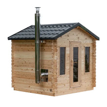 Dundalk Leisurecraft Canadian Timber 6 Person Georgian Outdoor Traditional Cabin Sauna CTC88W