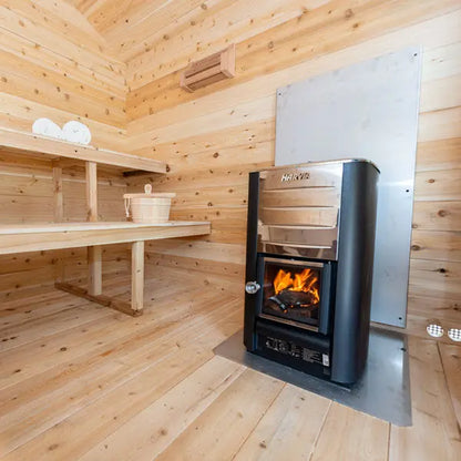 Dundalk Leisurecraft Canadian Timber 6 Person Georgian Outdoor Traditional Cabin Sauna CTC88W