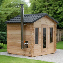 Dundalk Leisurecraft Canadian Timber 6 Person Georgian Outdoor Traditional Cabin Sauna CTC88W