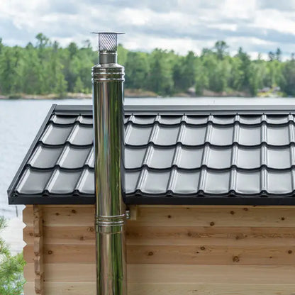 Dundalk Leisurecraft Canadian Timber 6 Person Georgian Outdoor Traditional Cabin Sauna CTC88W