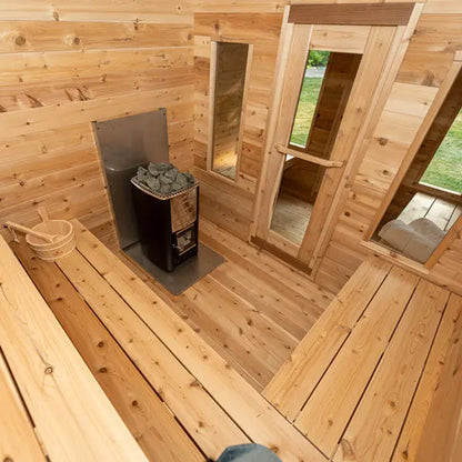 Dundalk Leisurecraft Canadian Timber 6 Person Georgian Outdoor Traditional Cabin Sauna CTC88W