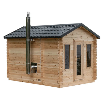 Dundalk Leisurecraft Canadian Timber 6 Person Georgian Outdoor Traditional Cabin Sauna CTC88W