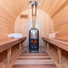 Dundalk Leisurecraft Canadian Timber 6 Person Tranquility Outdoor Traditional Barrel Sauna CTC2345W
