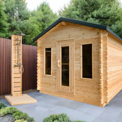 Dundalk Leisurecraft Outdoor 6-Person Georgian Cabin Sauna & Shower Combo