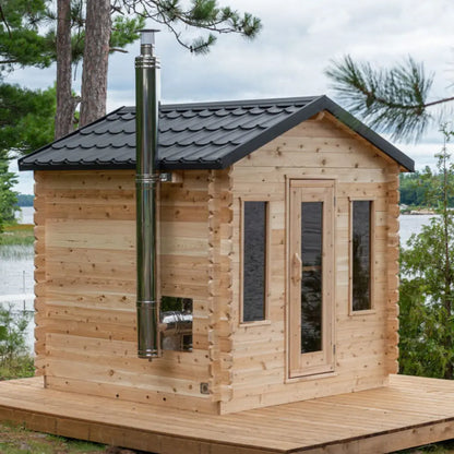 Dundalk Leisurecraft Outdoor 6-Person Georgian Cabin Sauna & Shower Combo