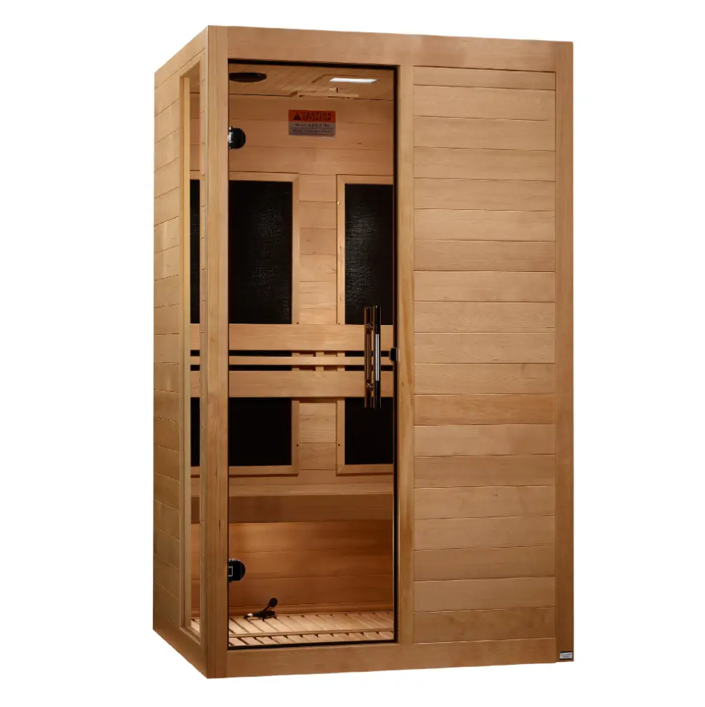 Dynamic Lucca 2-person far infrared sauna with glass door