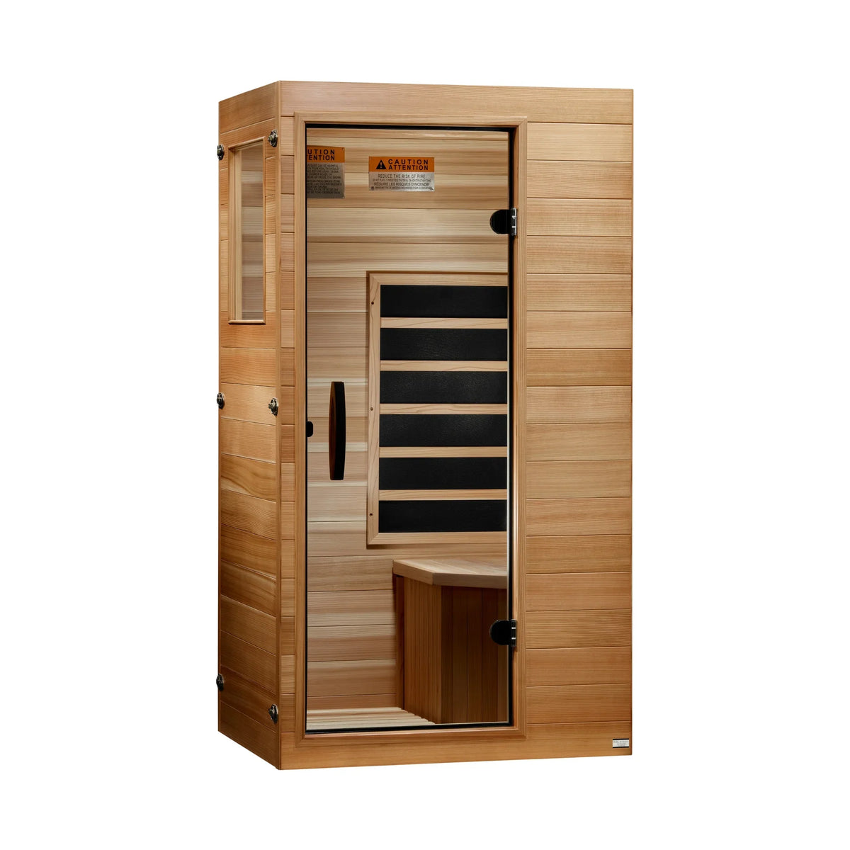 Dynamic Sicily 1 Person Compact Far Infrared Sauna - left angle view
