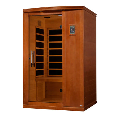 Dynamic Venice Limited Edition 2 Person Far Infrared Sauna with glass door on a white background