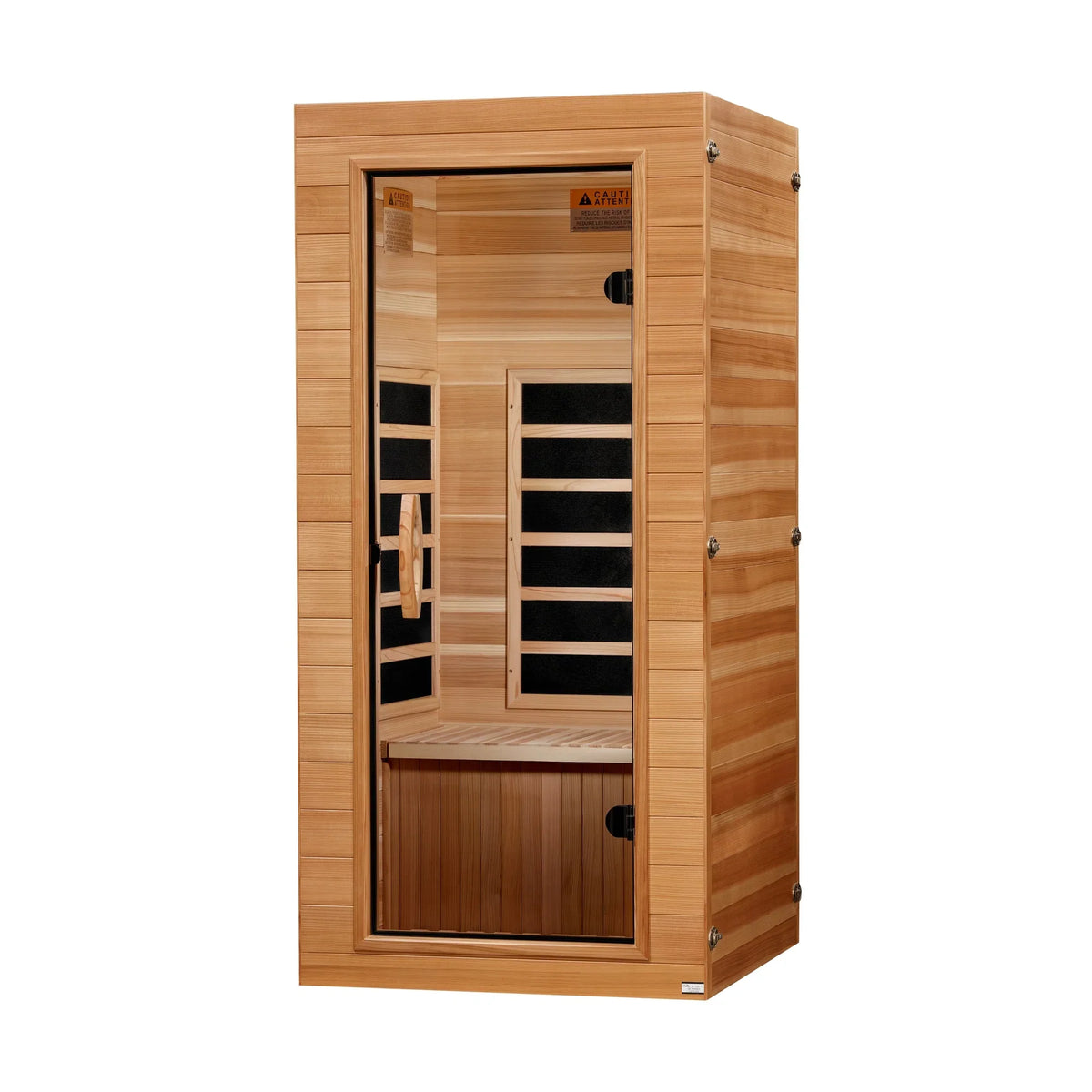 Dynamic Vero 1 Person Compact Far Infrared Sauna - right angle view