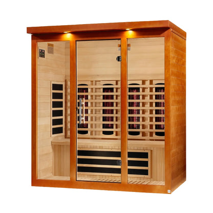 Dynamic Vila Grande 4 Person Full Spectrum Infrared Sauna - left angle view