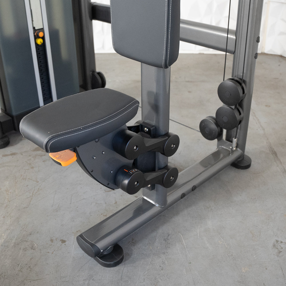 Elite-Plus Pec Rear Delt machine seat and adjustable handles.