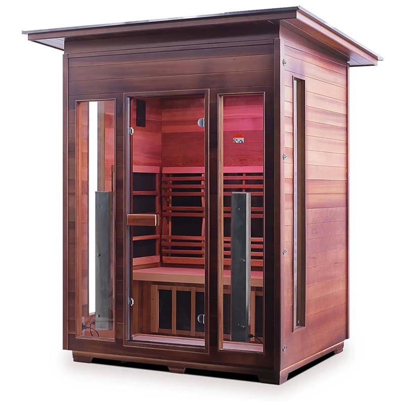 outdoor-wooden-sauna-with-glass-doors-and-interior-bench