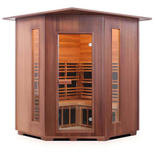 octagonal-infrared-sauna-with-glass-doors-and-wooden-interior