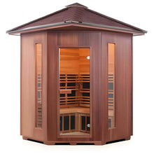 octagonal-cedar-sauna-with-glass-doors-and-wooden-bench-interior