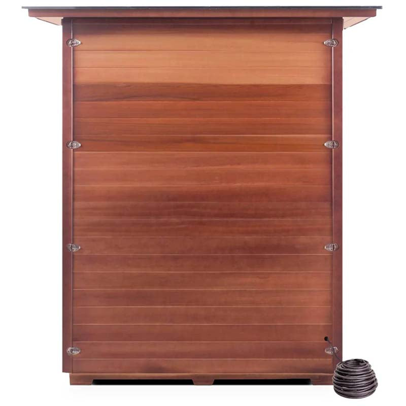 CEDAR sauna with a sleek design and durable construction, featuring a multi-layer backrest for added comfort.