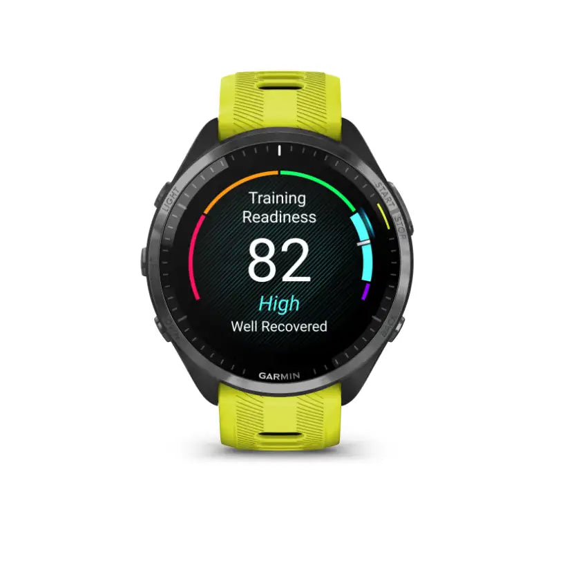 Garmin Forerunner 965 Carbon Gray – rear/buckle hardware detail