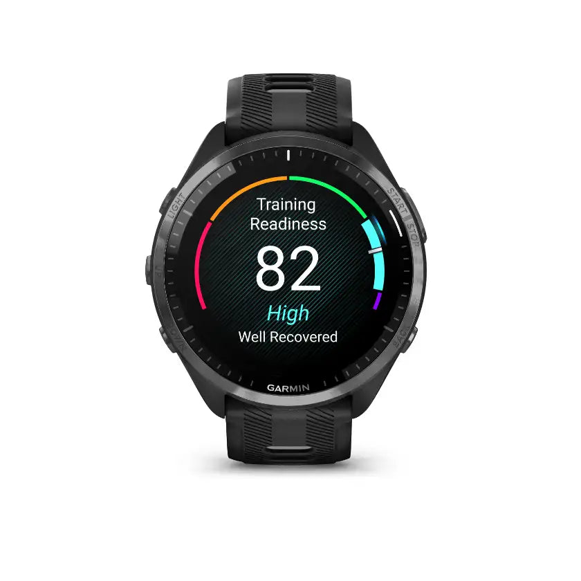Forerunner 965 Carbon Gray – side/band detail close-up