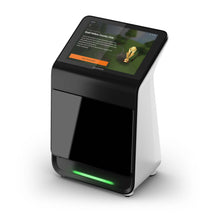 Garmin Approach R50 Premium Golf Launch Monitor & Simulator featuring a touchscreen display and sleek design, set to showcase tournament details.