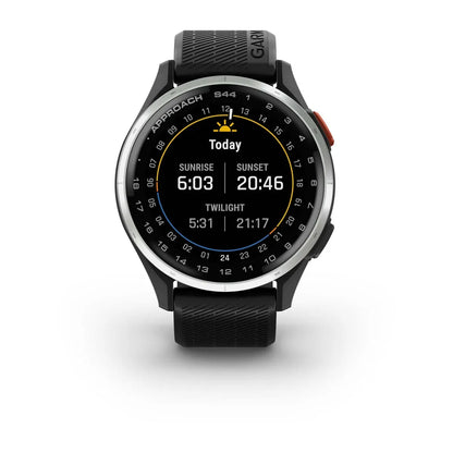 Garmin Approach S44 Black – three‑quarter front (view 2)