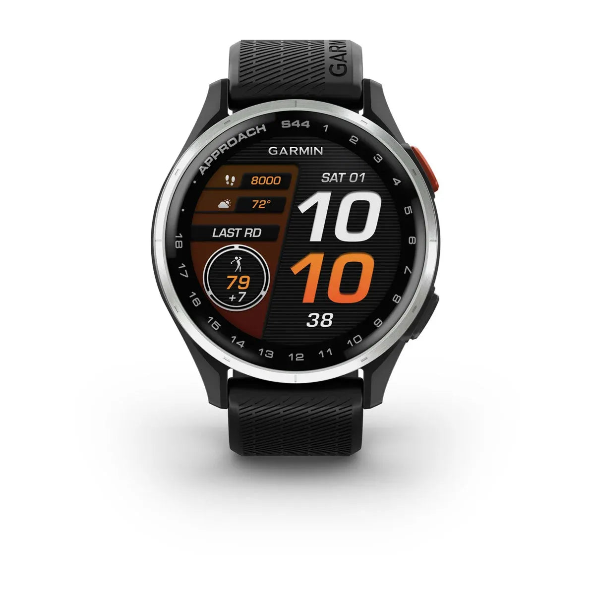 Garmin Approach S44 Black – angled front (view 3)