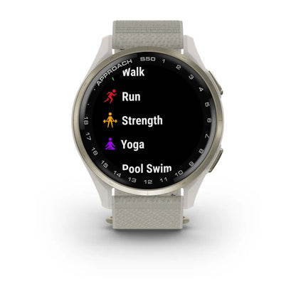 Garmin Approach S50 Cream Gold – strap texture detail (view 8)