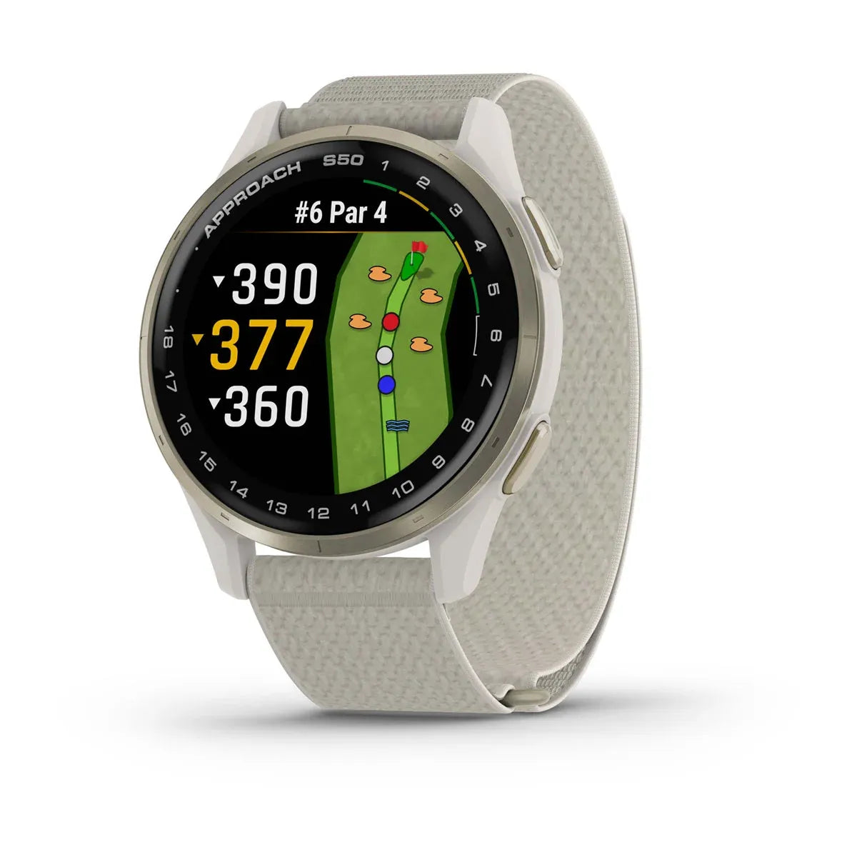 Garmin Approach S50 Cream Gold – strap texture detail (view 9)