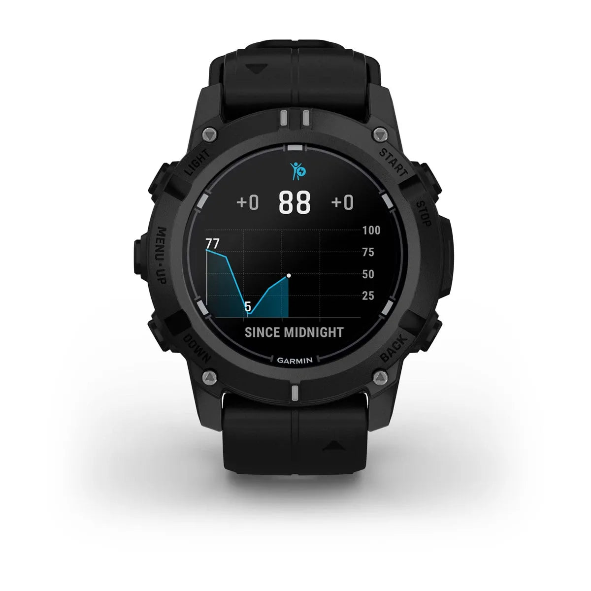 Garmin Descent G2 Black – straight‑on dial hero (view 1)