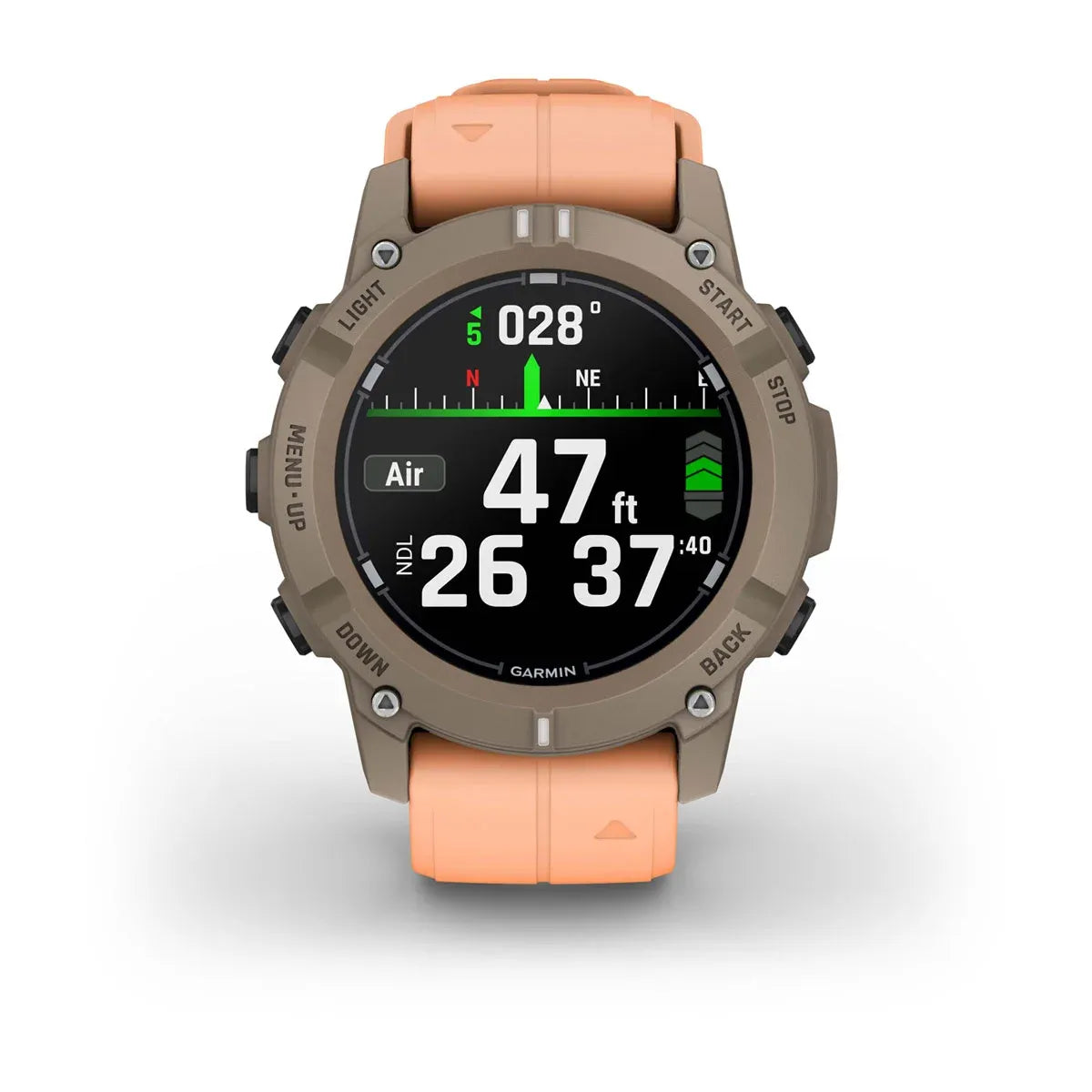 Garmin Descent G2 Paloma – straight‑on dial hero image