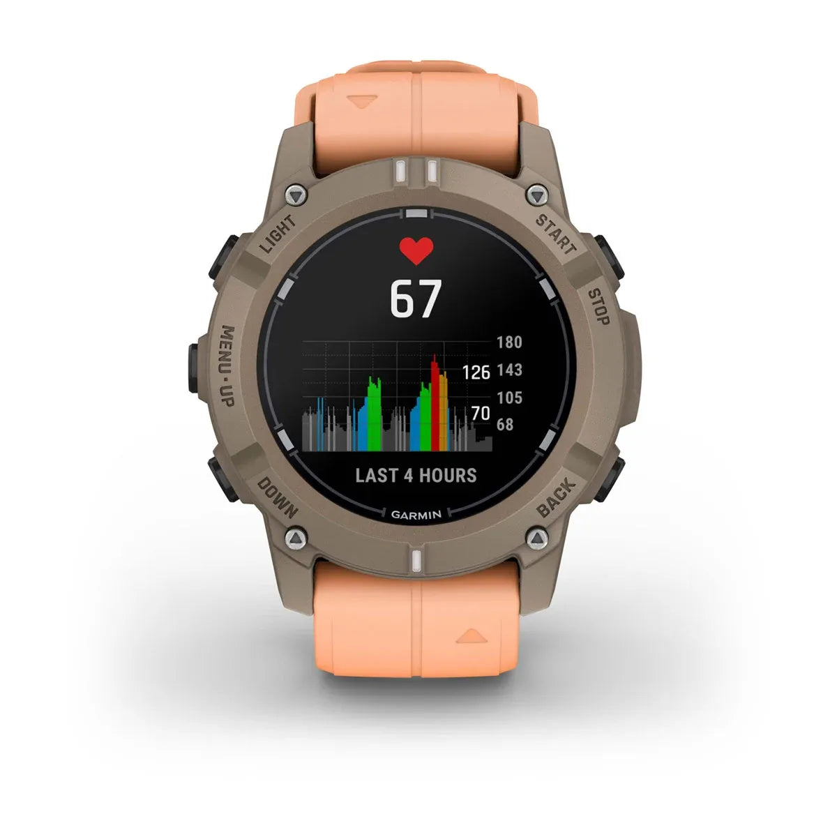 Garmin Descent G2 Paloma – top‑down bezel and lug view