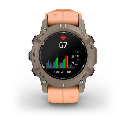 Garmin Descent G2 Paloma – top‑down bezel and lug view