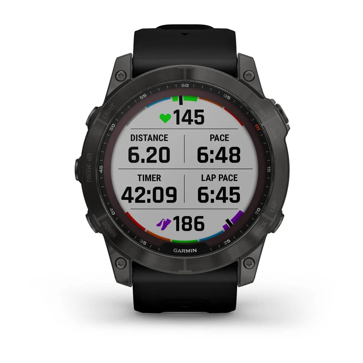 Garmin fēnix 7X Sapphire Solar – flat lay of watch and band