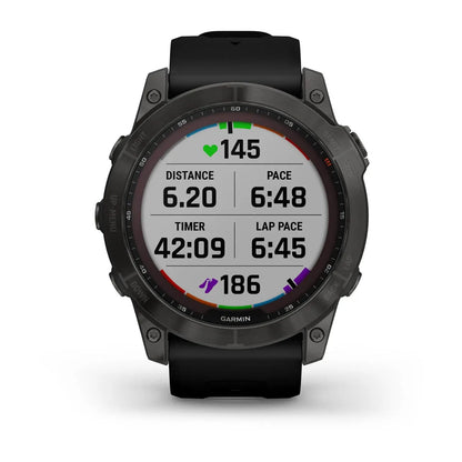 Garmin fēnix 7X Sapphire Solar – flat lay of watch and band