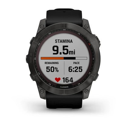 Garmin fēnix 7X Sapphire Solar – buttons and crown guard macro