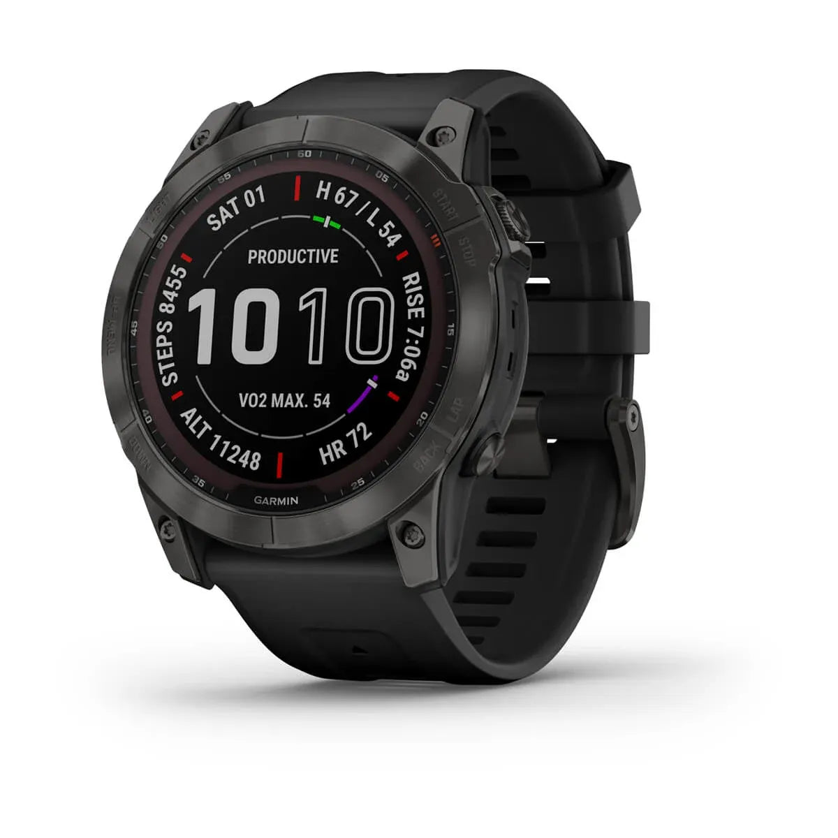 Garmin fēnix 7X Sapphire Solar – bezel and button macro (view 7)