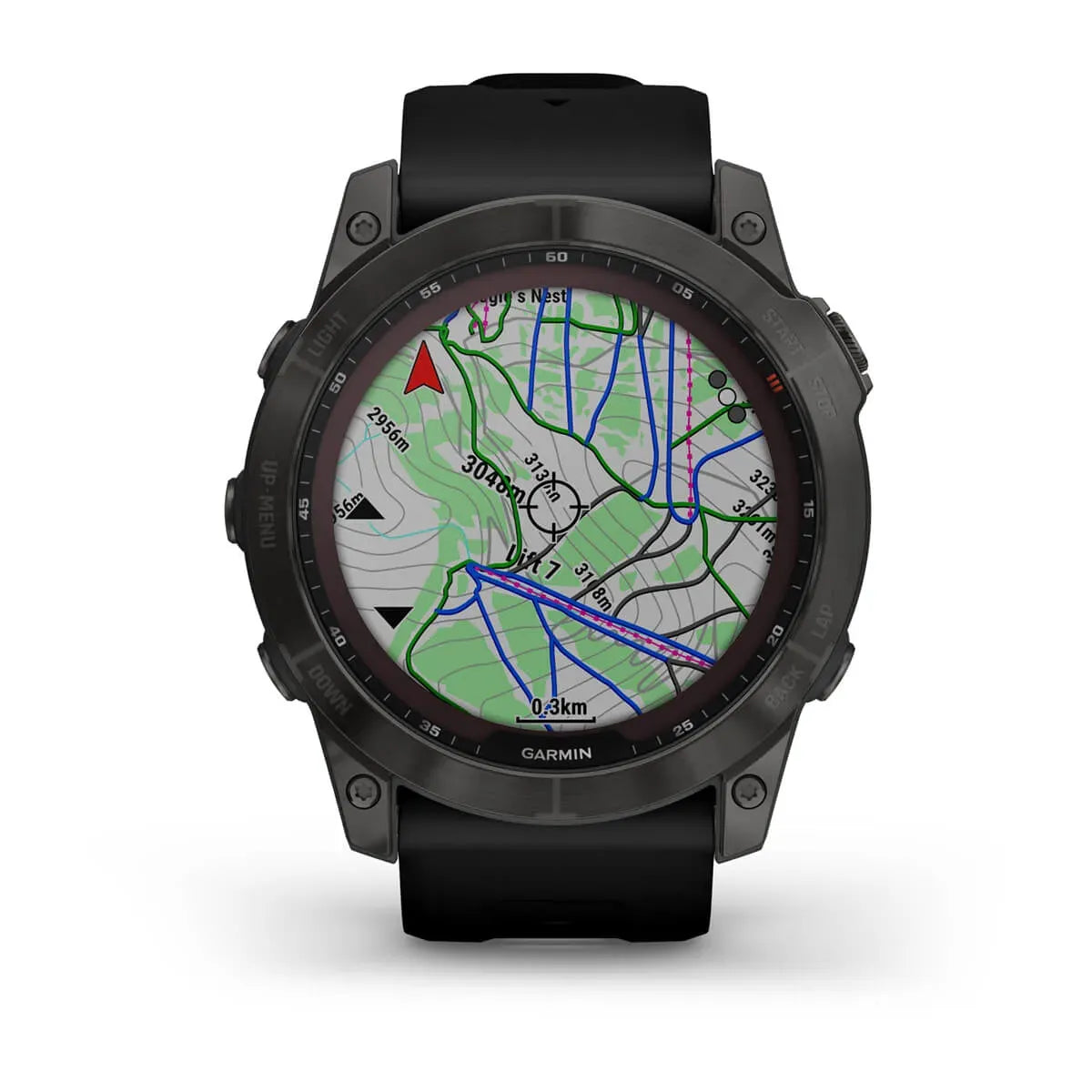 Garmin fēnix 7X Sapphire Solar – strap and clasp hardware detail